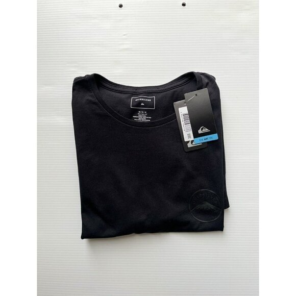 Quiksilver Mens Black Cotton Crewneck Casual Quik And Co T-Shirt Size M - Picture 7 of 9